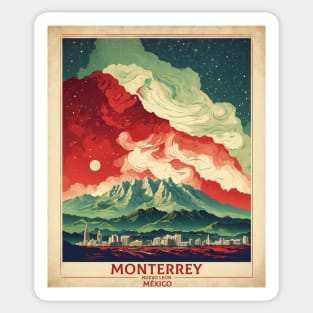 Monterrey Nuevo Leon Mexico Vintage Tourism Travel Sticker